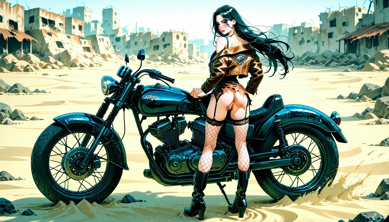 Femboy , Girly Face, Riding A Mad Max Motorbike AI同性戀黃片