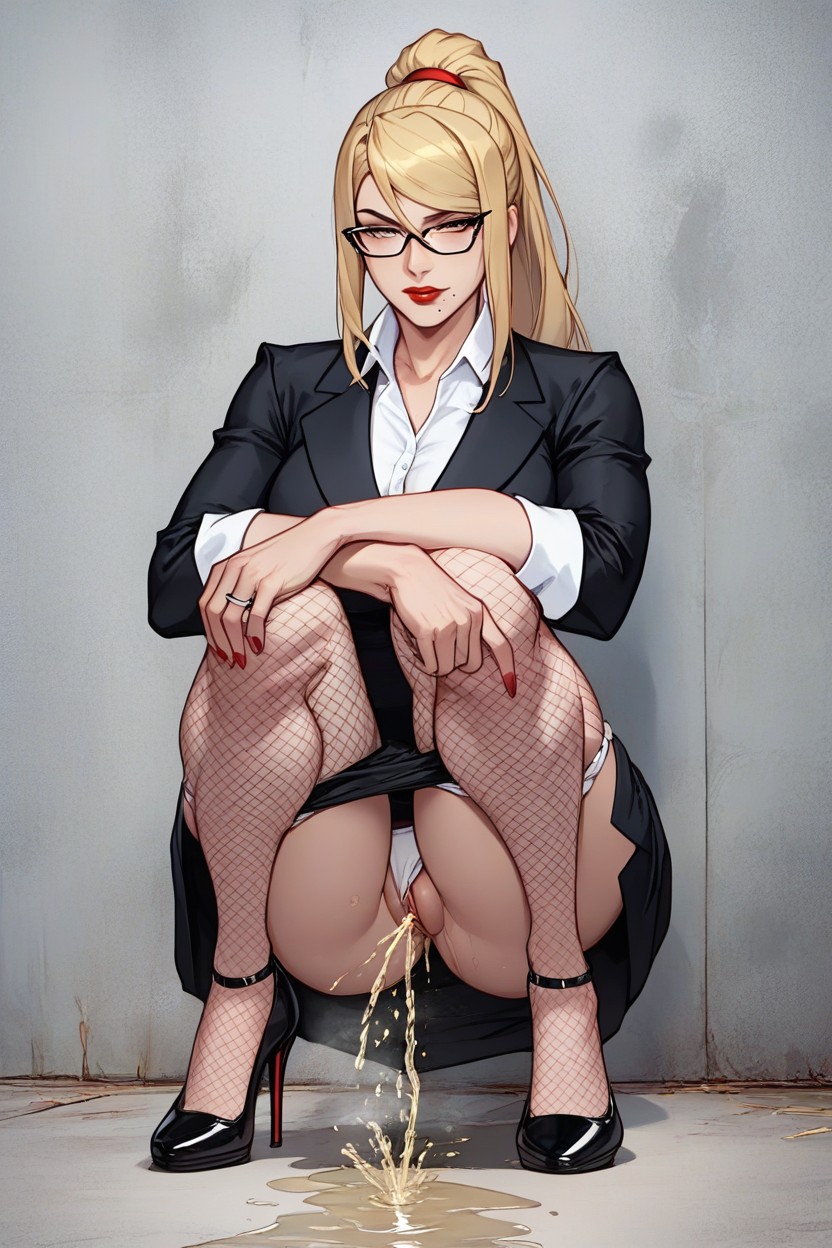Peeing, Samus Aran, Red Lips Hentai AI Porn