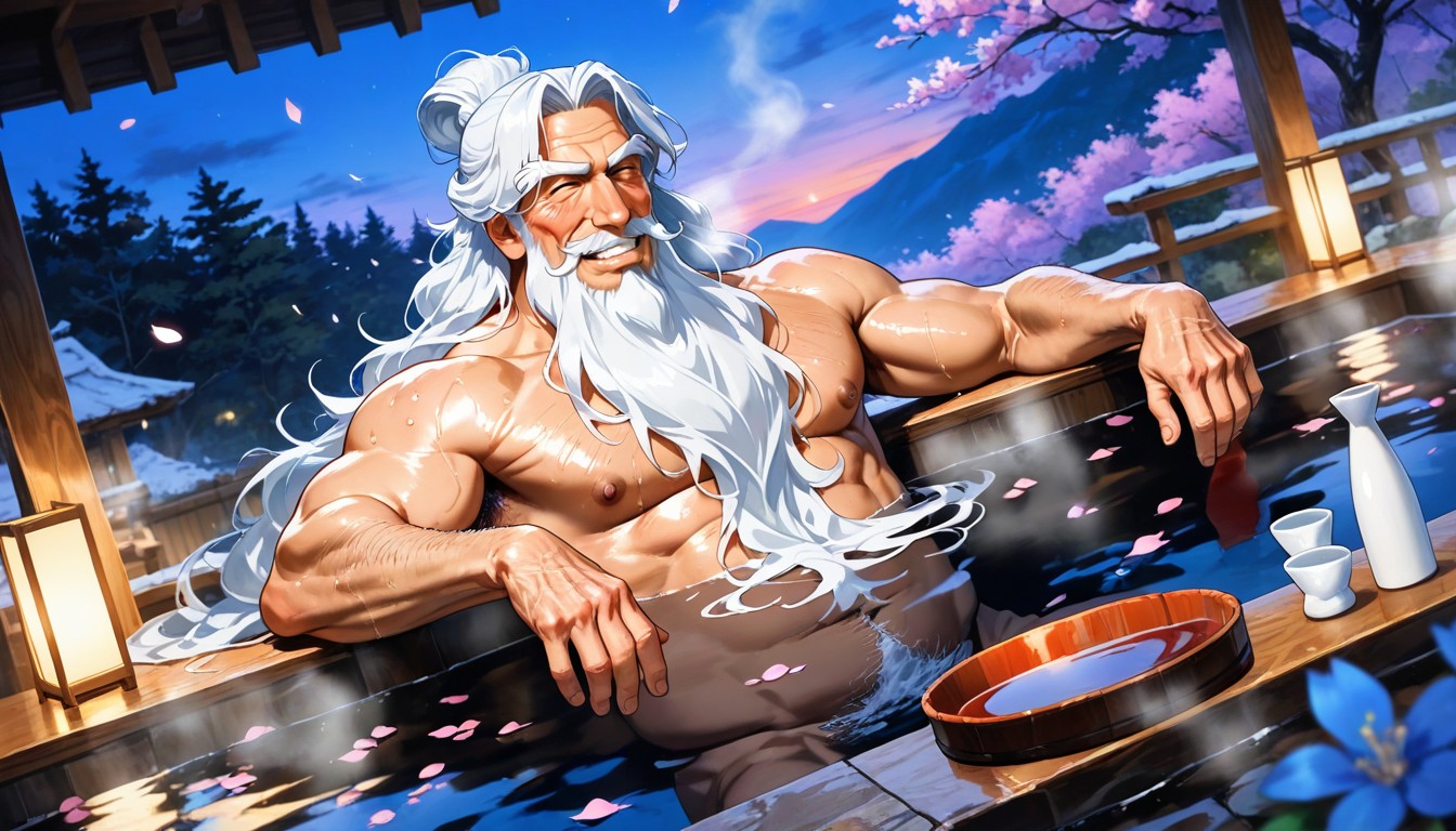 Whole-body Bathing, Relaxing, Steam AI Gay Porn