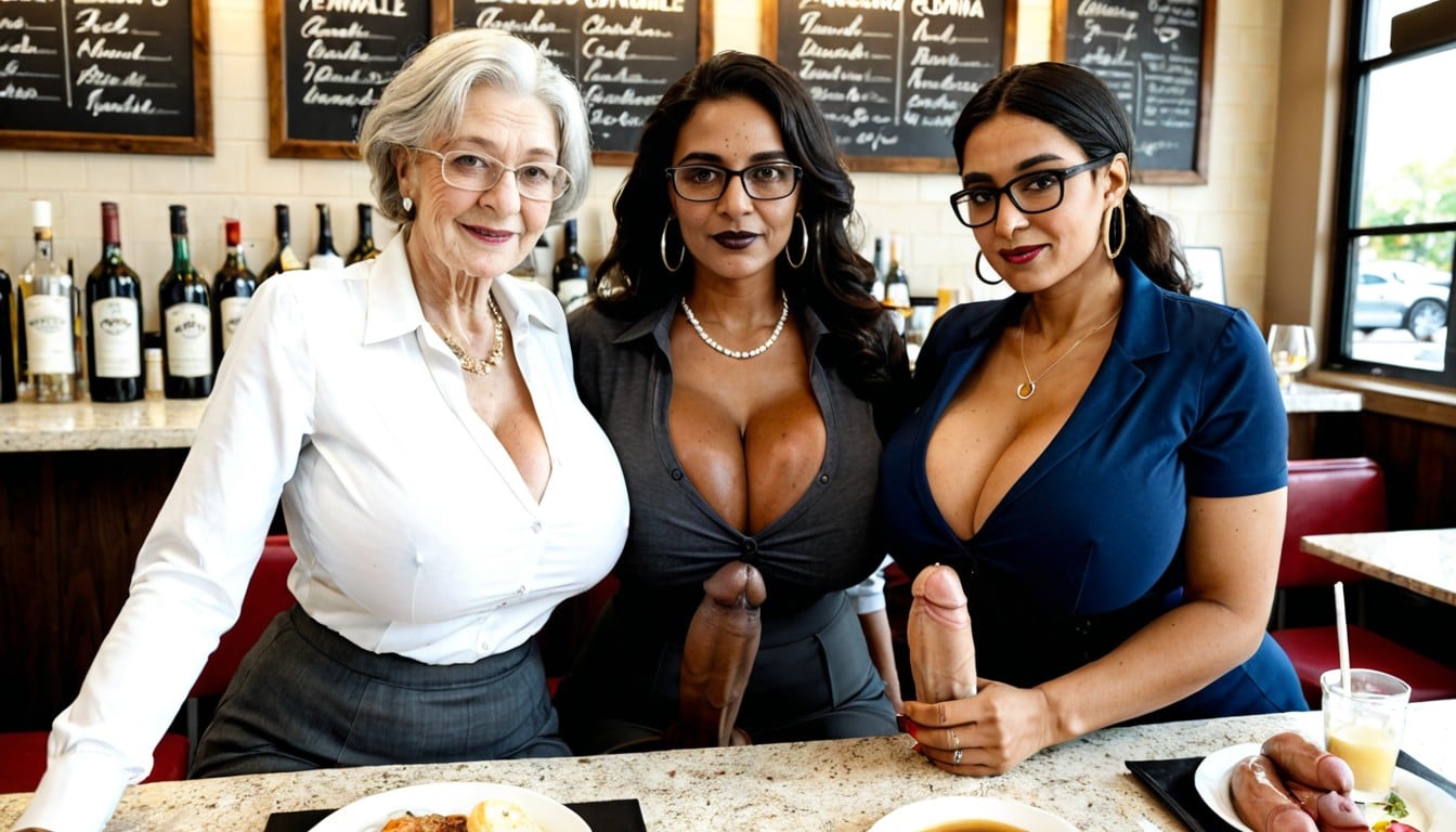 Old Indian Mature Woman, Buttoned Tank Top, Long Sleeves Shemale AI Porn
