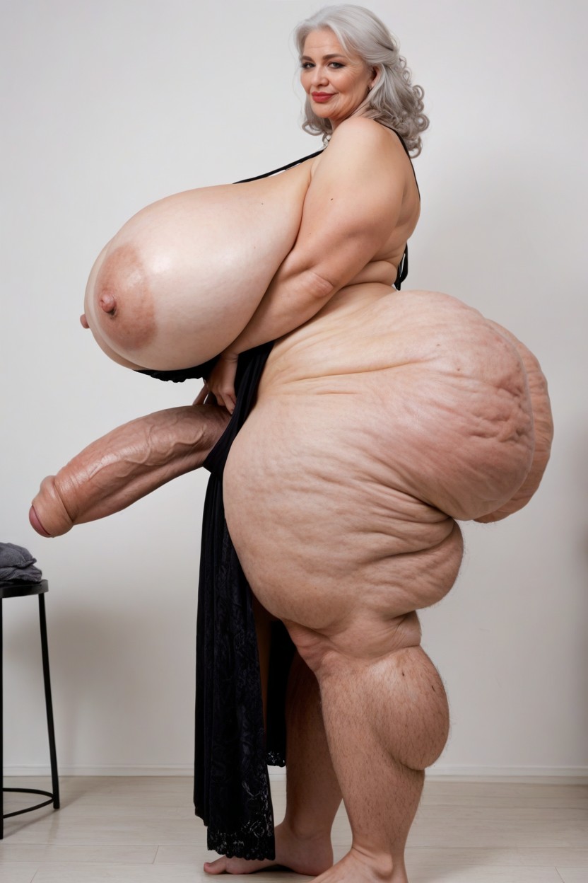 All White Background, Giant Woman, Ssbbw AI Porn