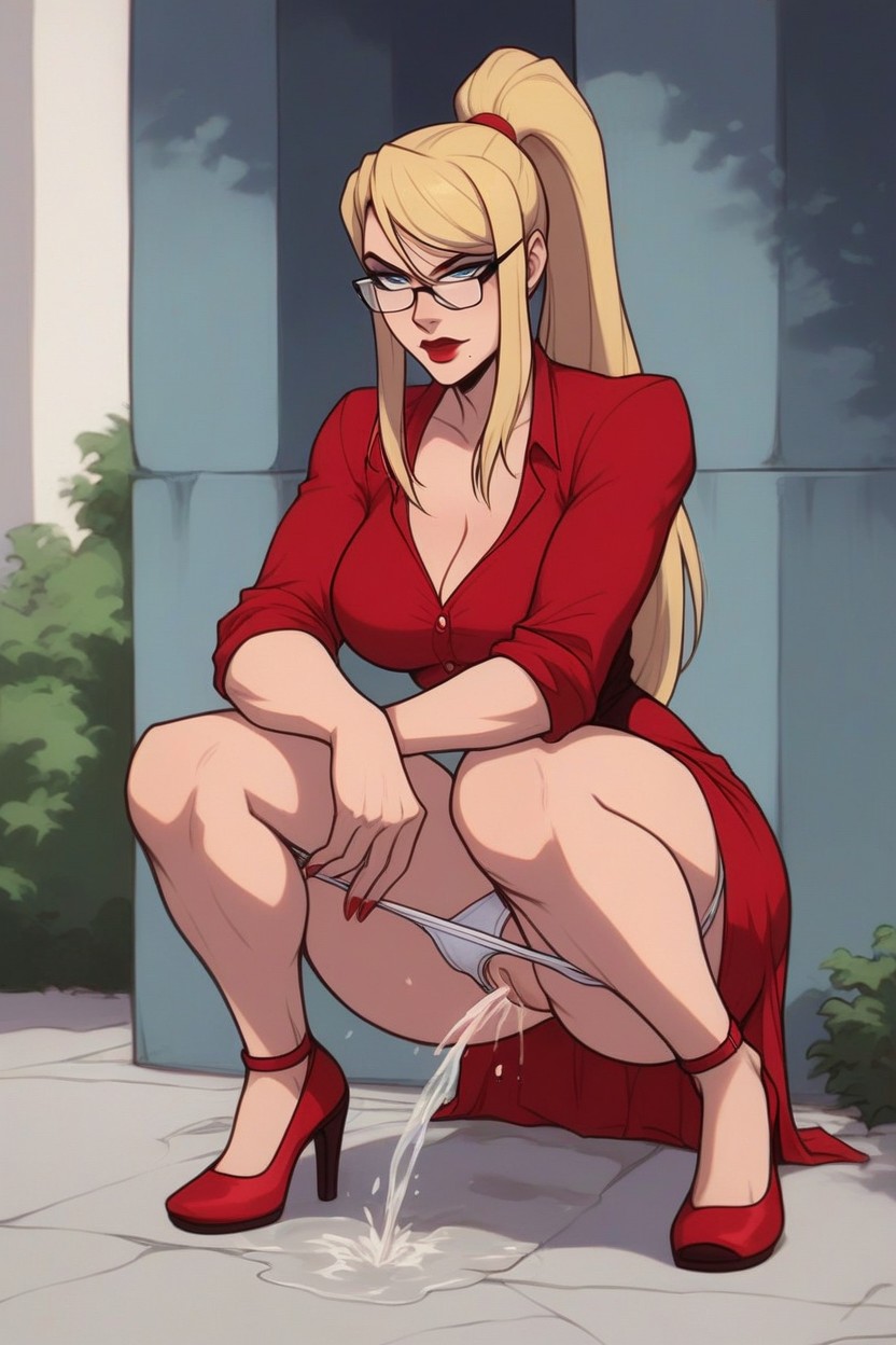 Face, Pee From Pussy, Front View Hentai AI Porn