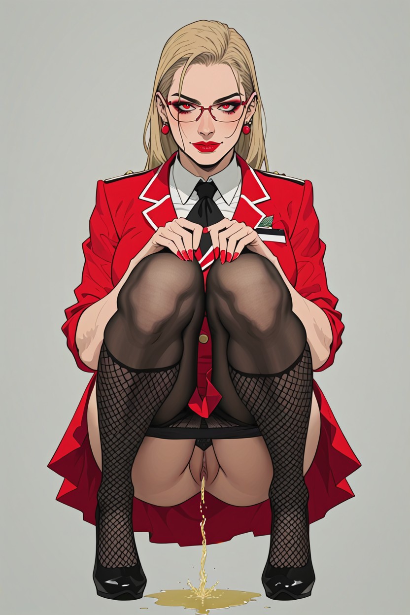 Anatomically Correct Hands, Face, Red Lips Hentai AI Porn