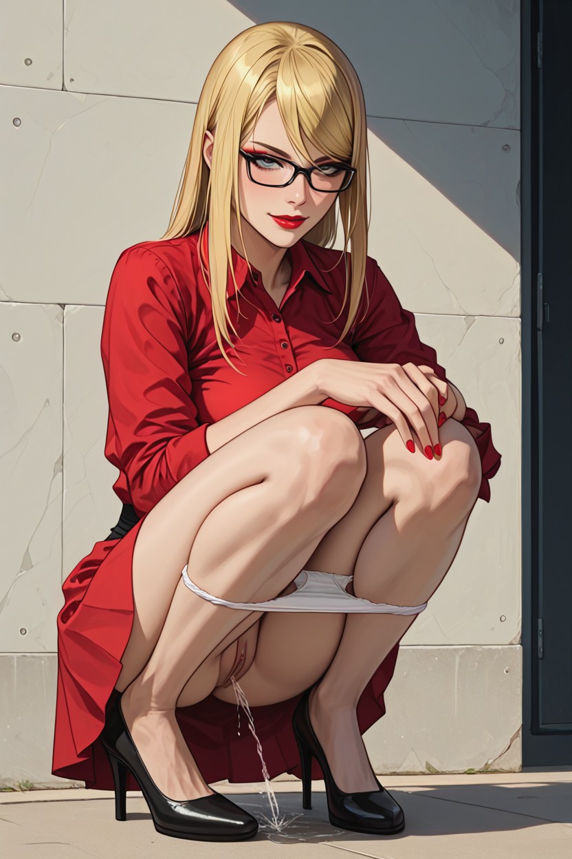 In Hiding Place, Close Up View, Front View Hentai IA