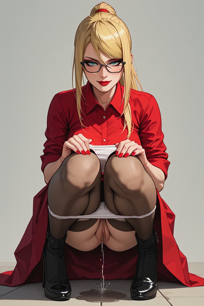 Samus Aran, Dark Puddle, Face Hentai IA
