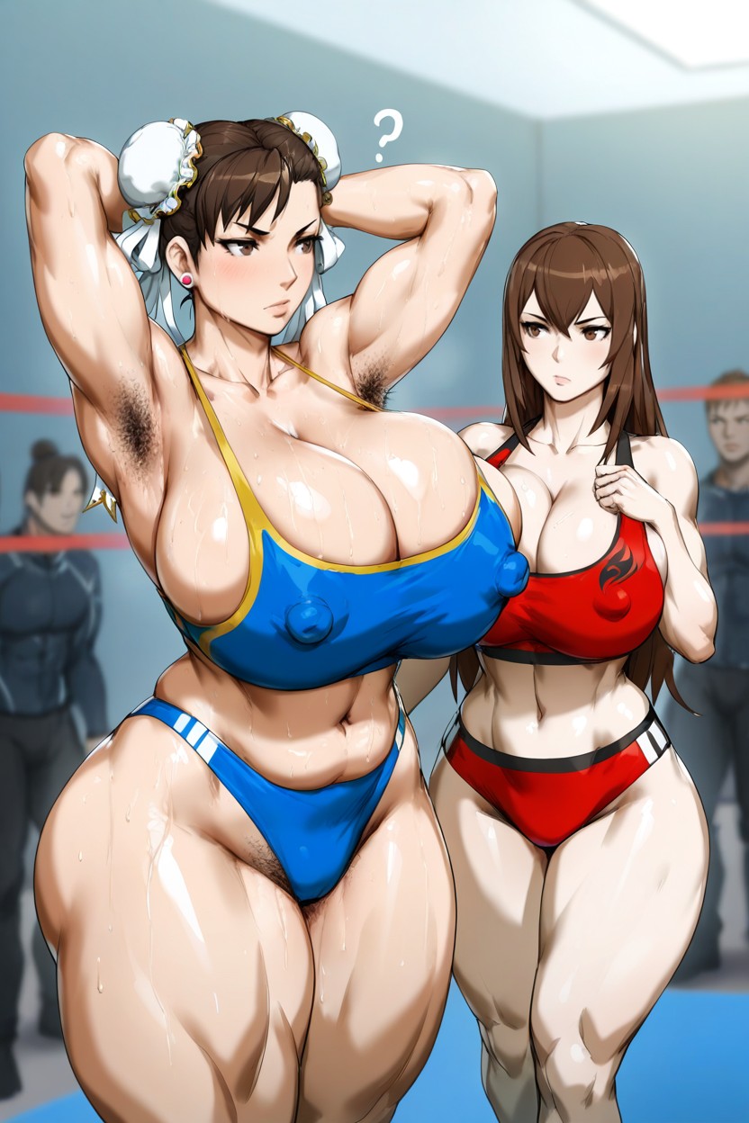 Bimbo, Plump Navel, Sportswear AI Porn