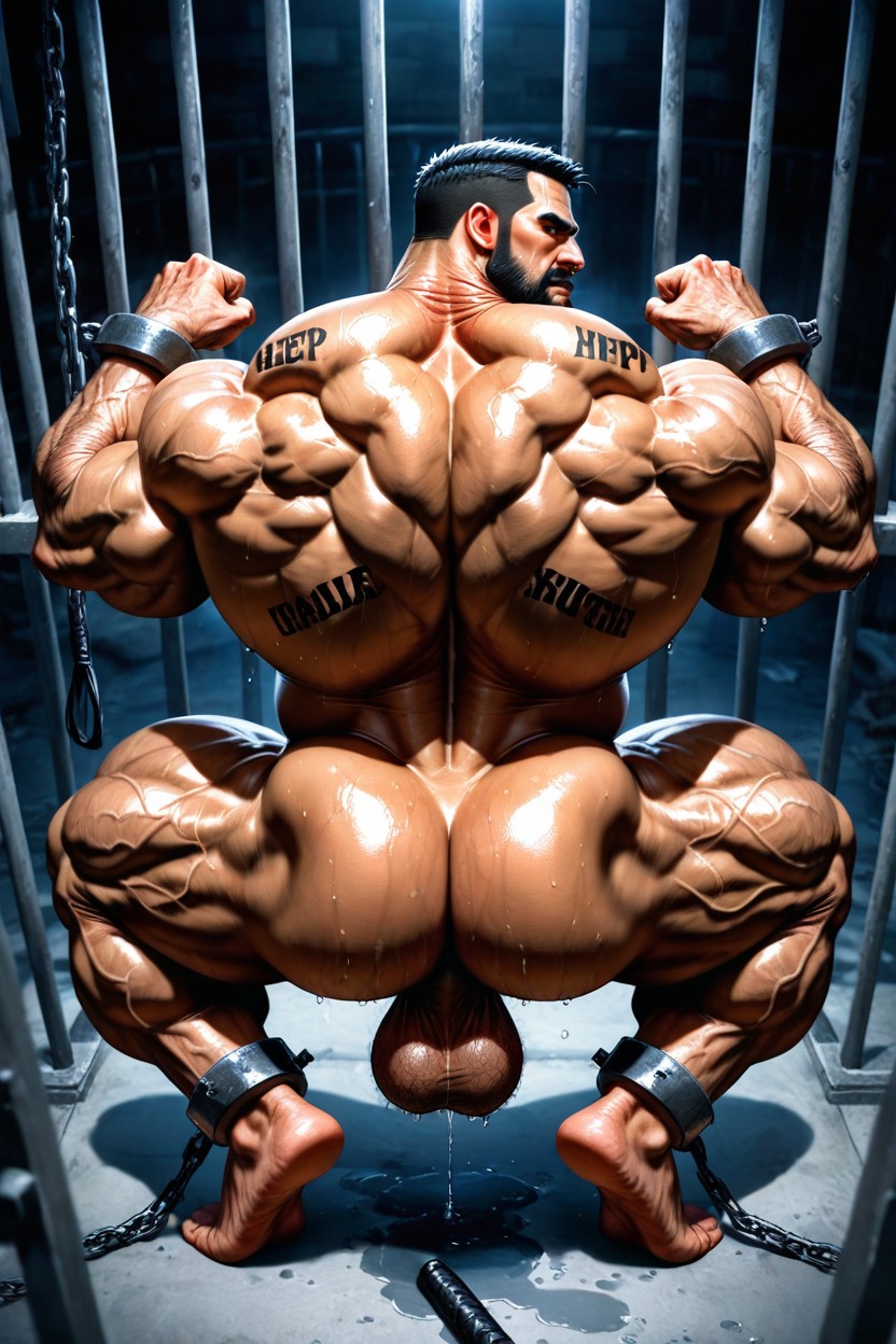 Naked, Big Lats, Massive Legs ゲイAIポルノ