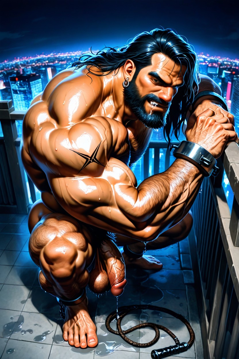 Huge Muscles, Massive Meaty Body, Handsome AI Gay Porn