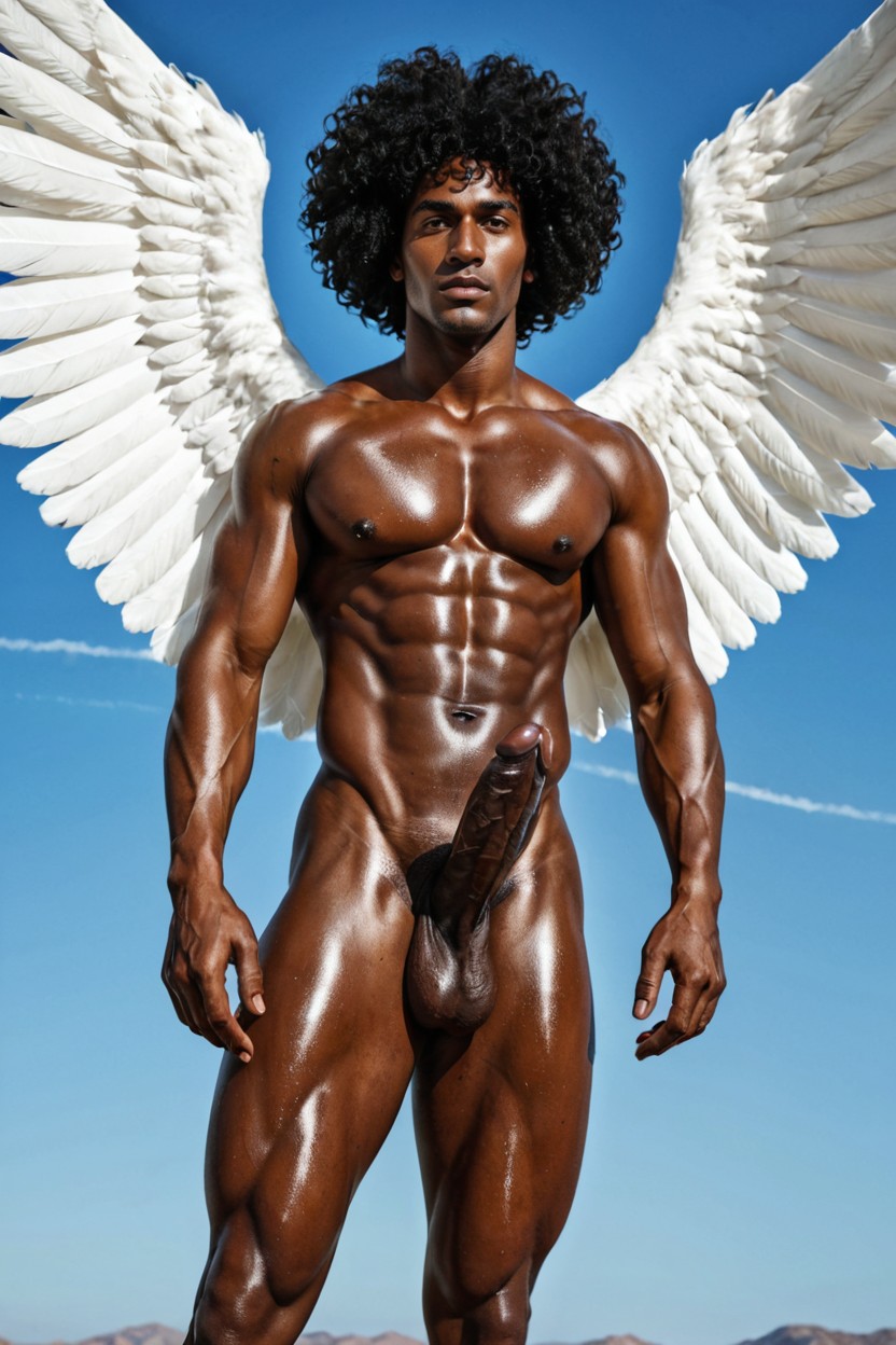 Medium Ass, Dark Skin, Refined Face With A Strong Jawline And High Cheekbones AI Gay Porn