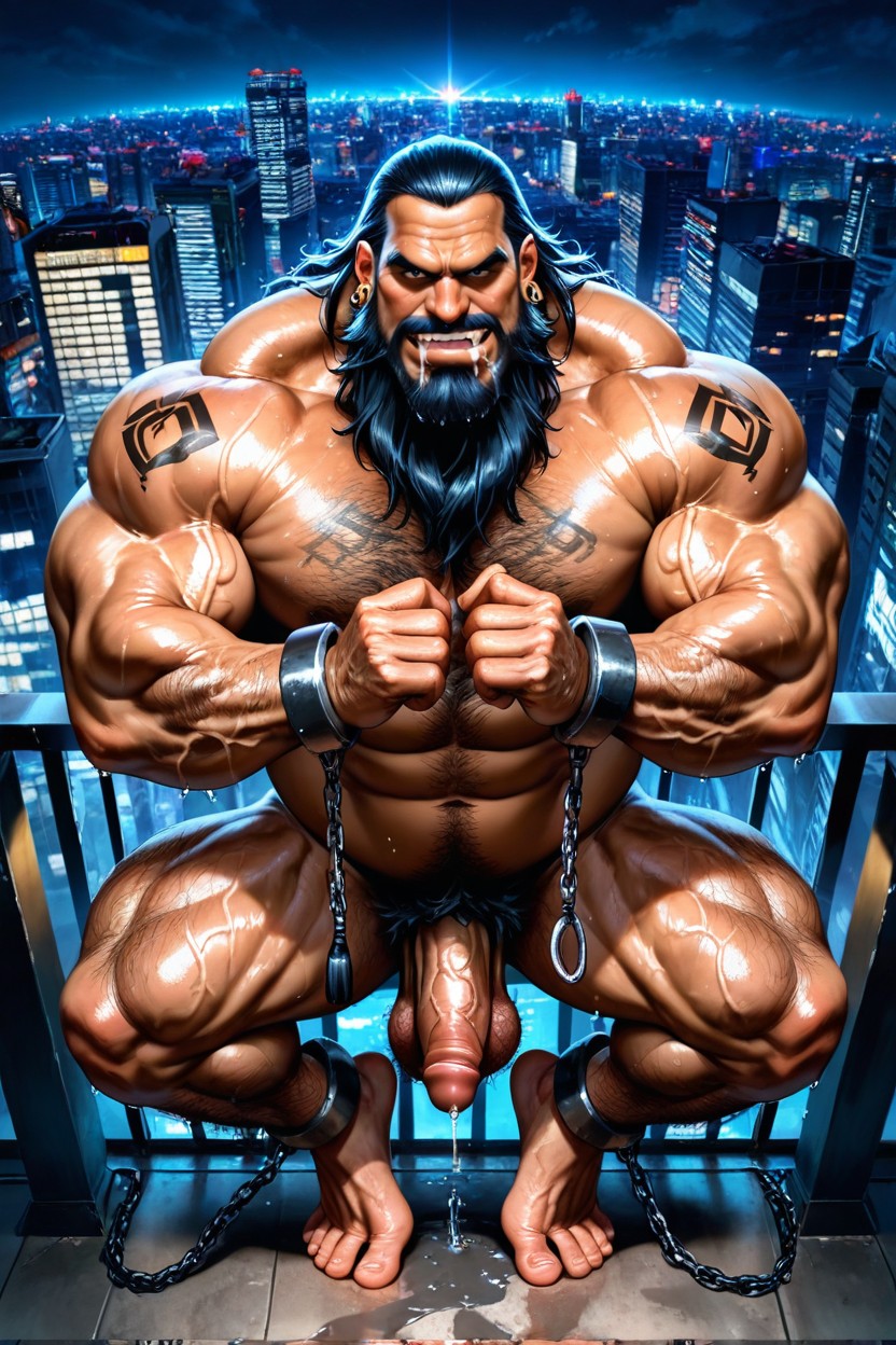 Hyper Hairy, Veiny Legs, Masculine AI Gay Porn