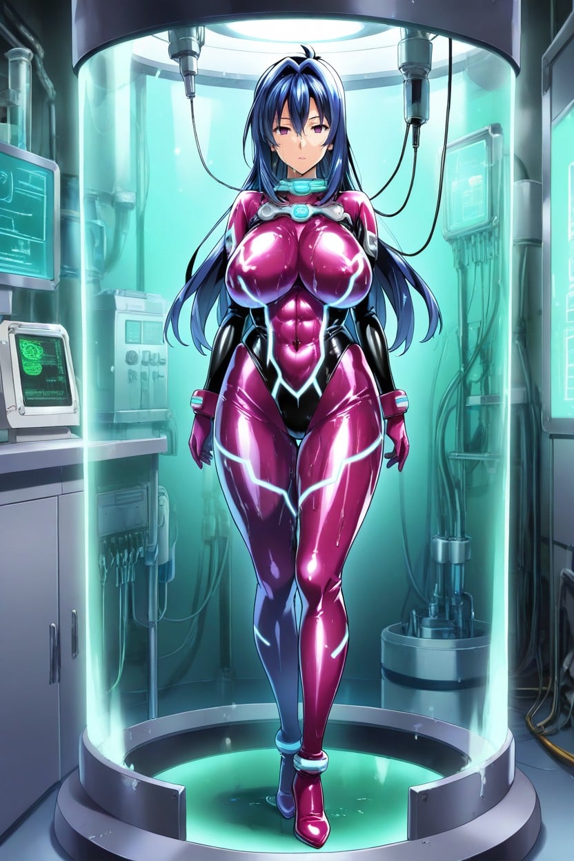 In The Stasis Chamber, Long Hair, Bodysuit Hentai AI Porn