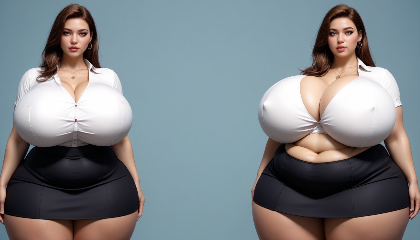 Breast Expansion, Thick Wide Hips, Extremely Large Ass BBW AI Porn