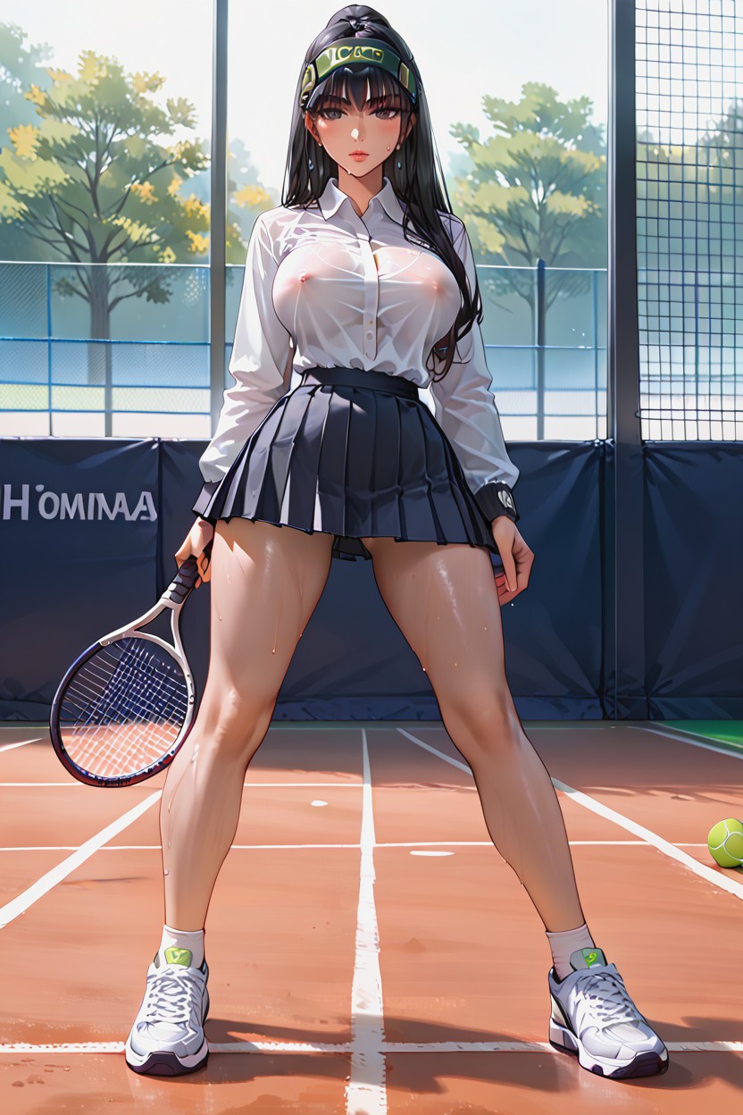 Fair Skin, Full-body Shot, Enjoying Expression Hentai AI Porn