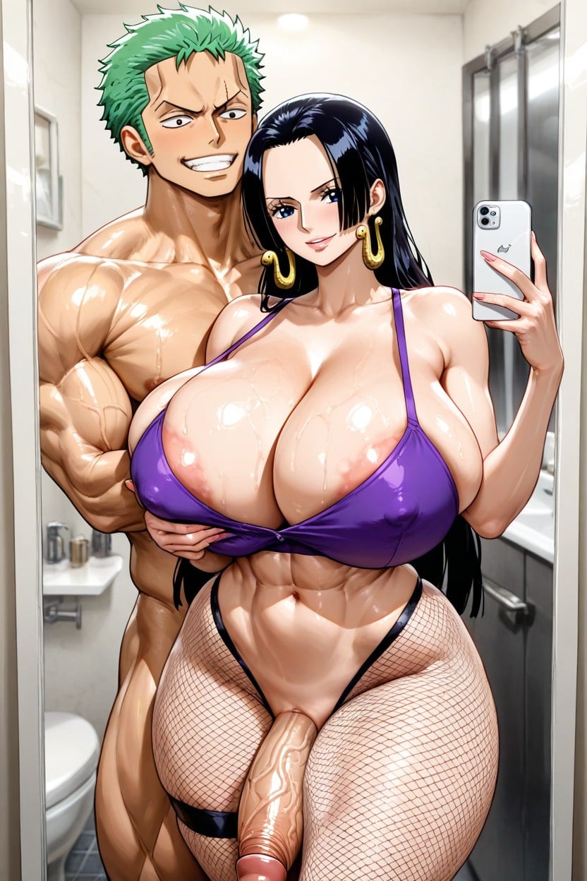 He Is Standing Behind Her, Culo Grande, Fit Body Hentai IA