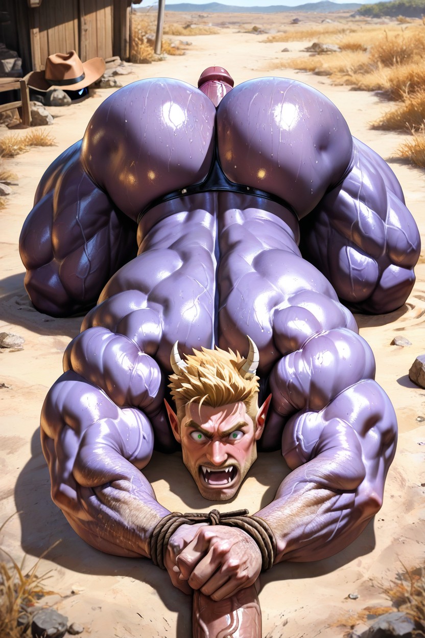 Purple Skin, Fangs, Outdoors ゲイAIポルノ