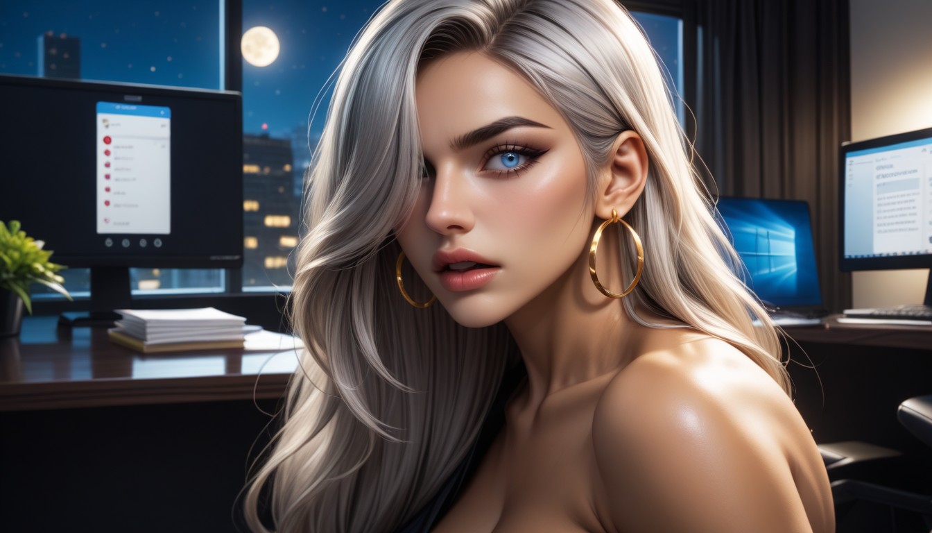 Texting, 18+, Side View AI Porn