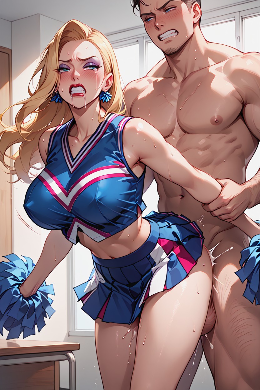 Faceless Man Fucking Her From Behind, 20+, Blonde Hentai AI Porn
