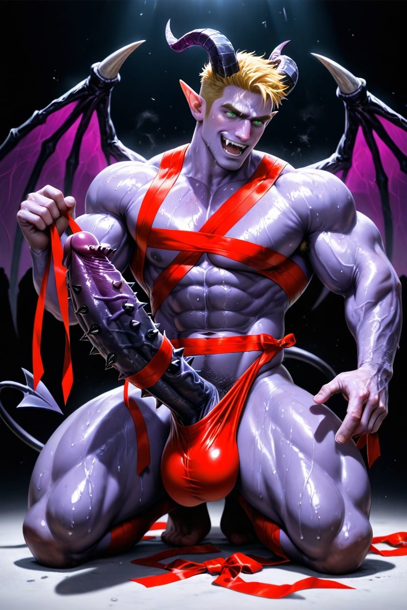Elegant, Model, Glistening Abs AI Gay Porn