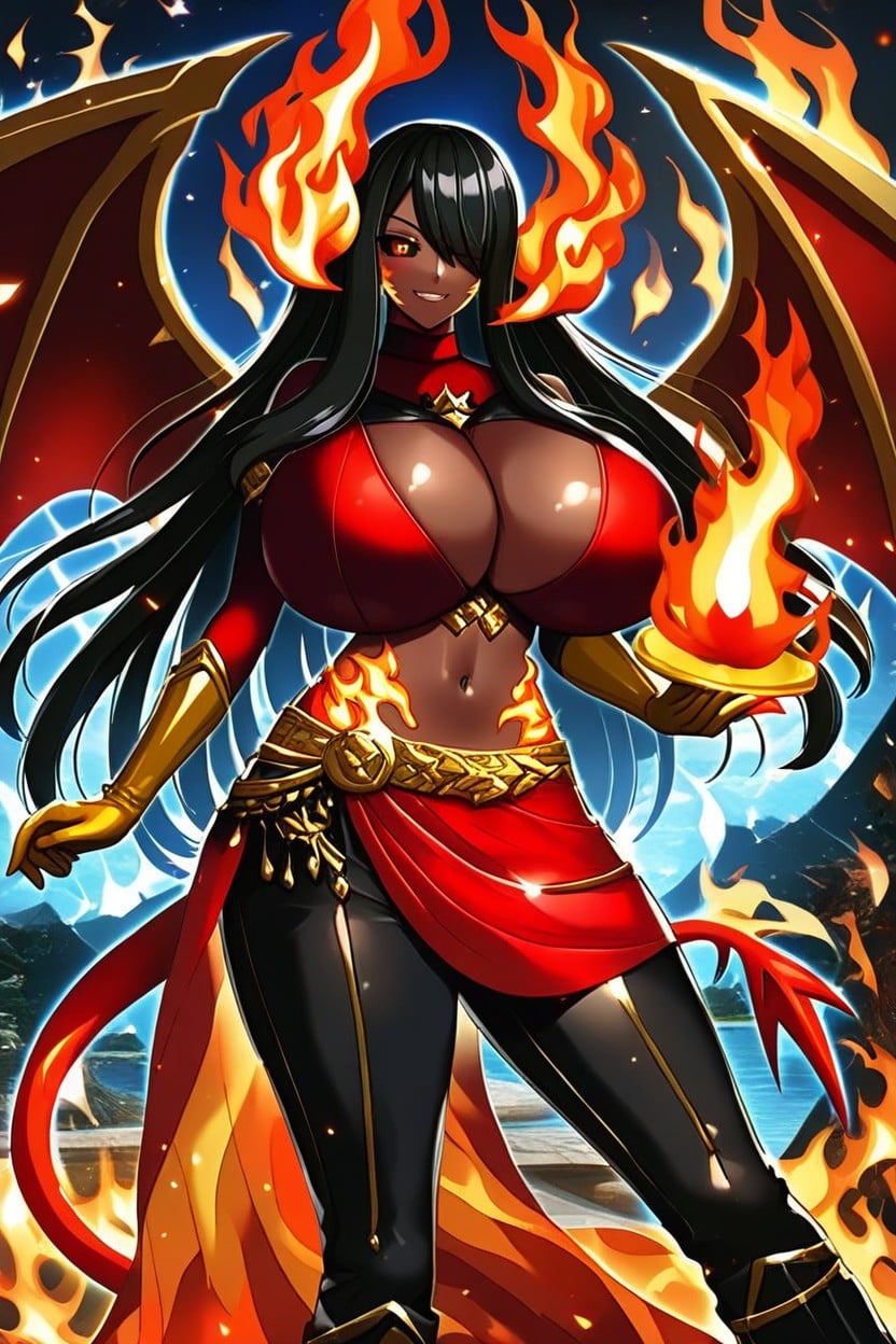 Volcano Elemental, River, Magic Circle Hentai AI Porn