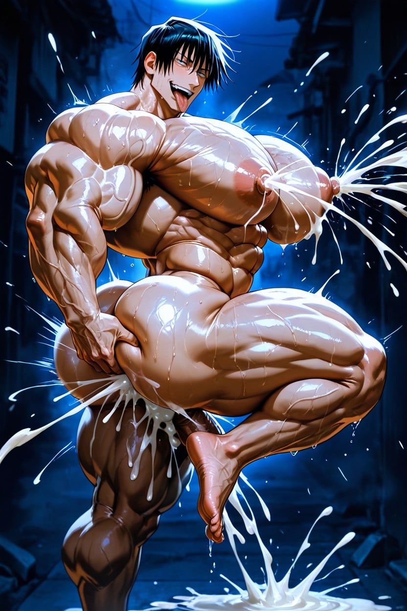 Extremely Big Pecs, Many Sperm, 18+ AI Gay Porn