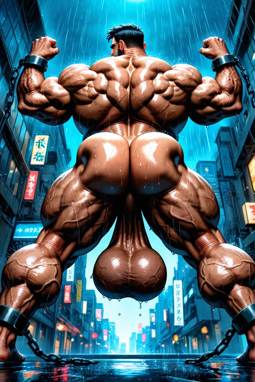 Neck Wider Than Face, Thick Eyebrowns, Bara AI Gay Porn