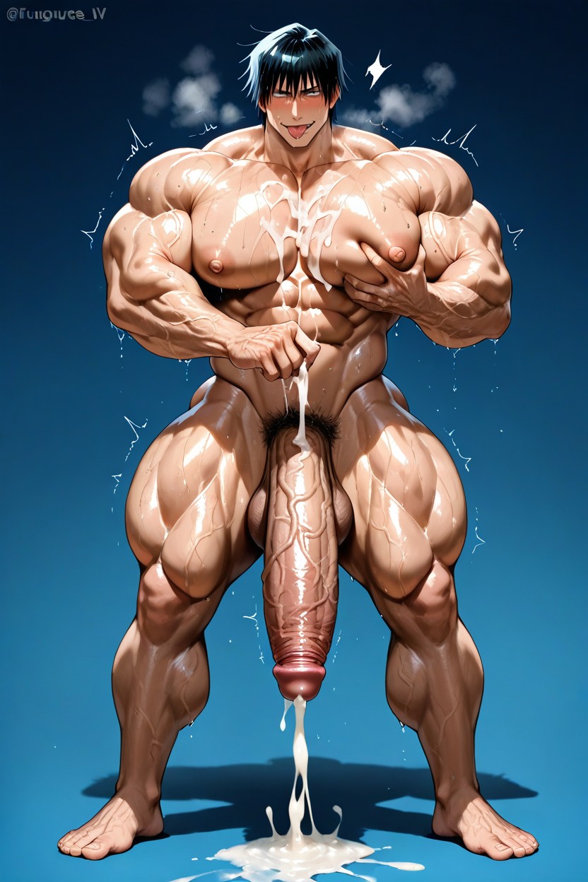 Horny, Oversized Muscles, Extremely Huge Ass AI Gay Porn