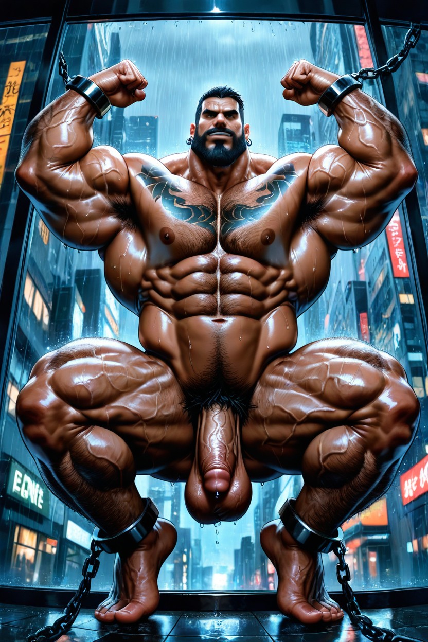 Handsome, Oversized Neck, Huge Calves ゲイAIポルノ
