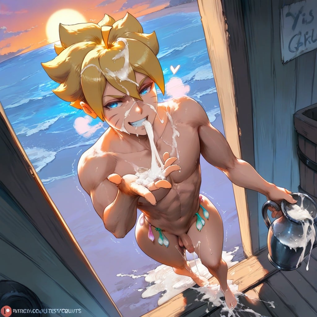 Cutesexyrobutts Style, Naked, Uzumaki Boruto Hentai AI Porn