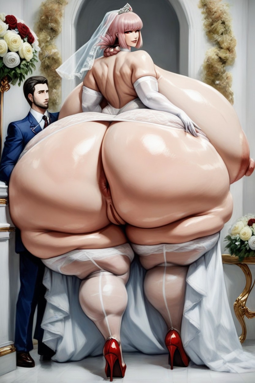 1 Person, Huge Nipple, Wedding Lingerie AI Porn