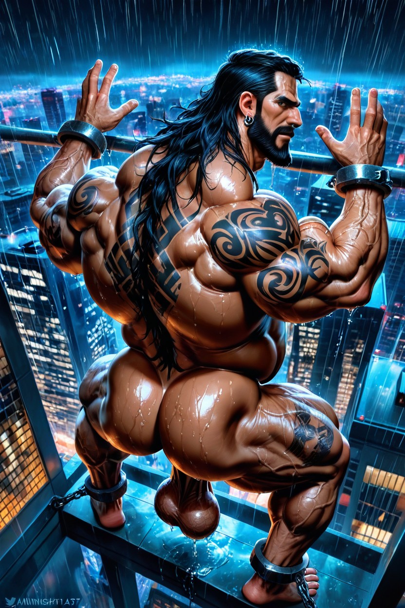 Bodybuilder, Muscular Ass, Monster Neck AI Gay Porn