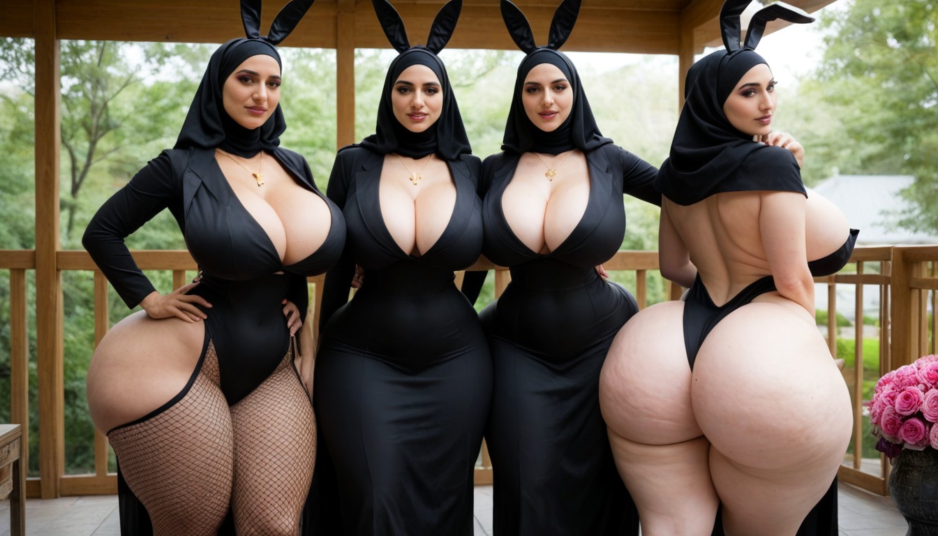 Thick Thighs, Interracial, Unbelievable Giant Butt AI Porn