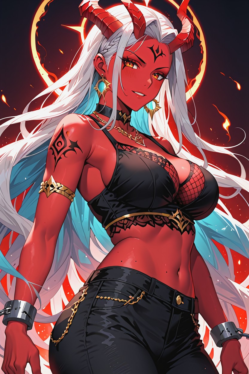 Spike Choker, White Mane Fur, Royal Golden Earrings Porno IA Hentai