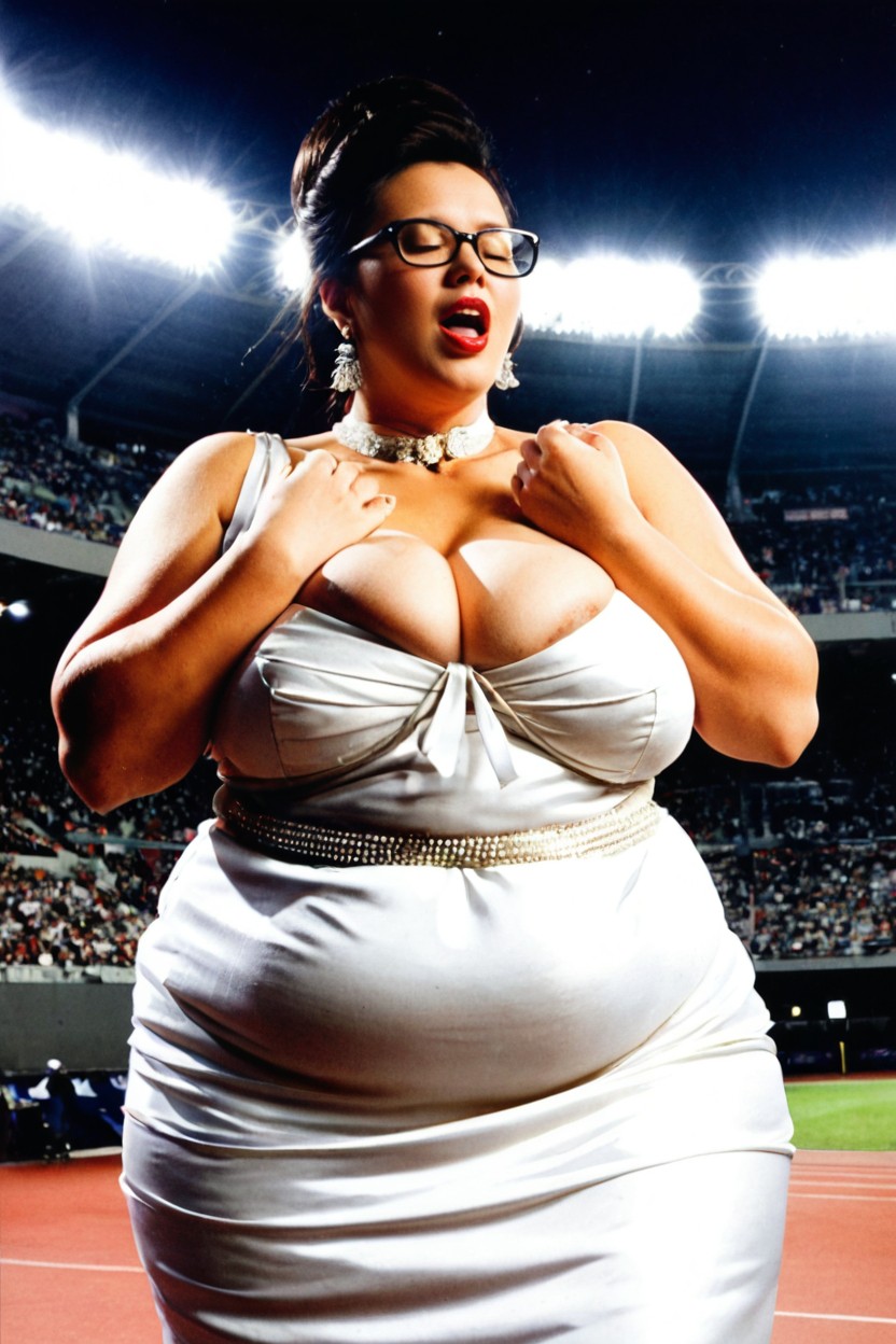 Fully Clothed, Extremely Large Ass, Classy BBW AI Porn
