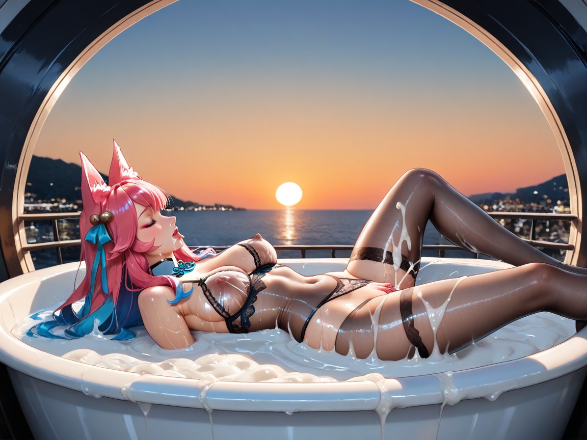 Panoramic Porthole Window, Wet Clothes, Incredible Detail Hentai AI Porn