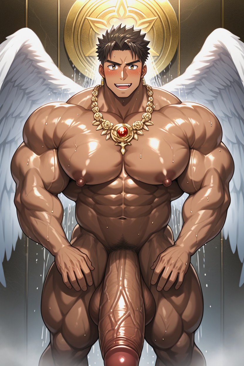 Cock Bigger Than Body, Angel, Hyper Nipples AI Gay Porn