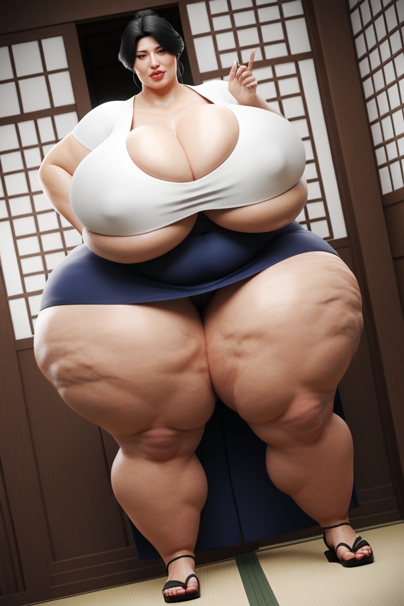 No Lipstick, Colossal Breast, Thick Thighs AI Porn