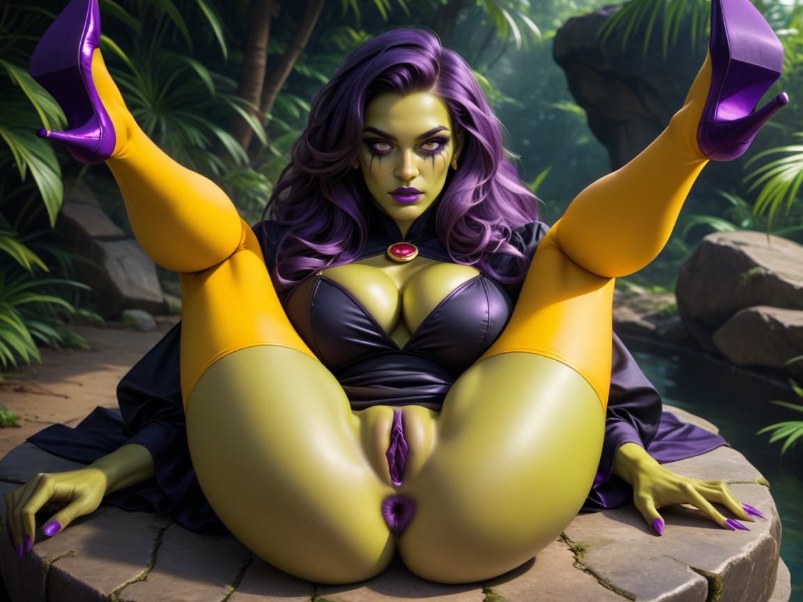 Shocked, Legs Up, In A Jungle Hentai AI Porn