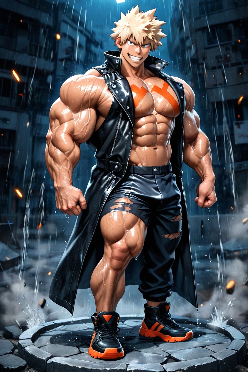 Hyper Detailed, Hyper Biceps, Broad Shoulders AI Gay Porn