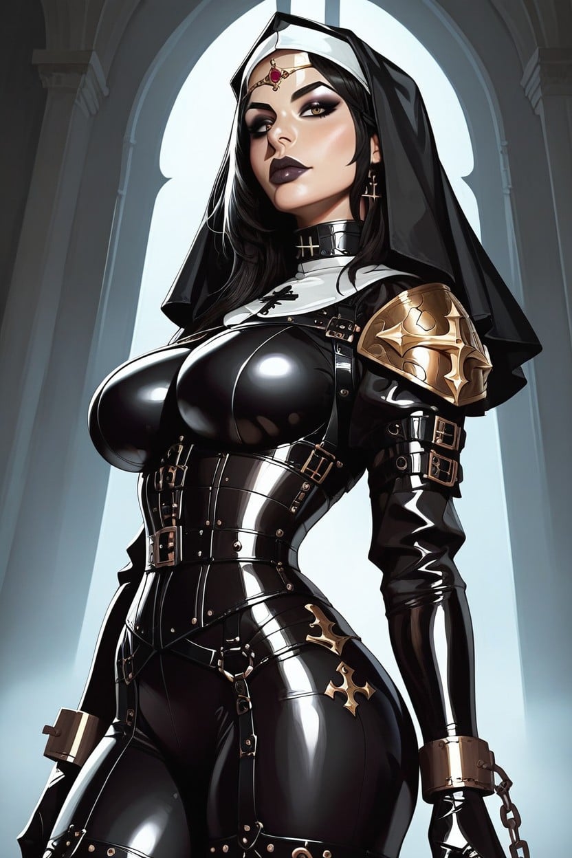Very Hair, Full Armour, Black Hair AI Porn