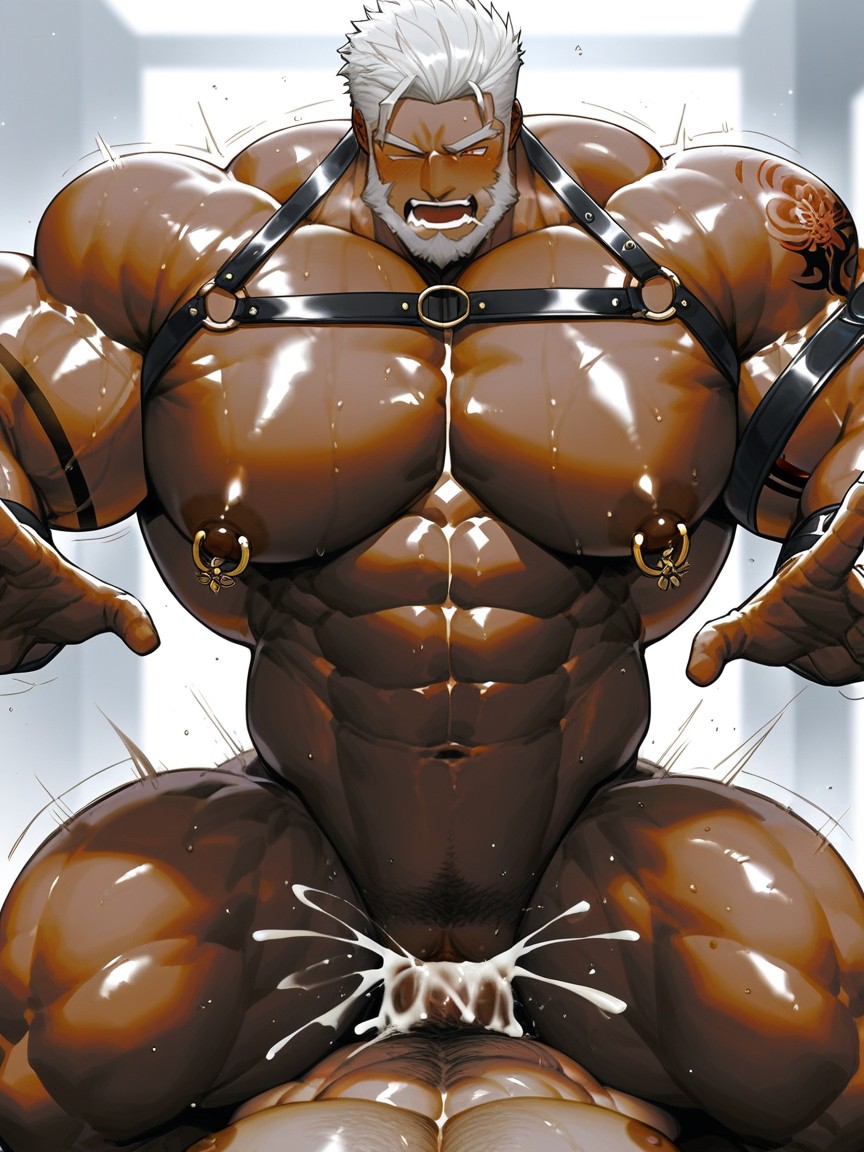Oversized Muscles, Sex, Huge Nipple AI Gay Porn