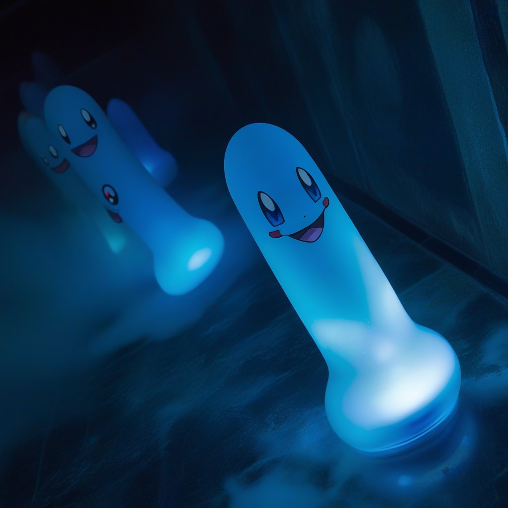 Tormented Souls Inside The Dildo-shaped Glass, Screenshot From Pokemon Anime, The Souls Seem Frozen Mid- AI Porn