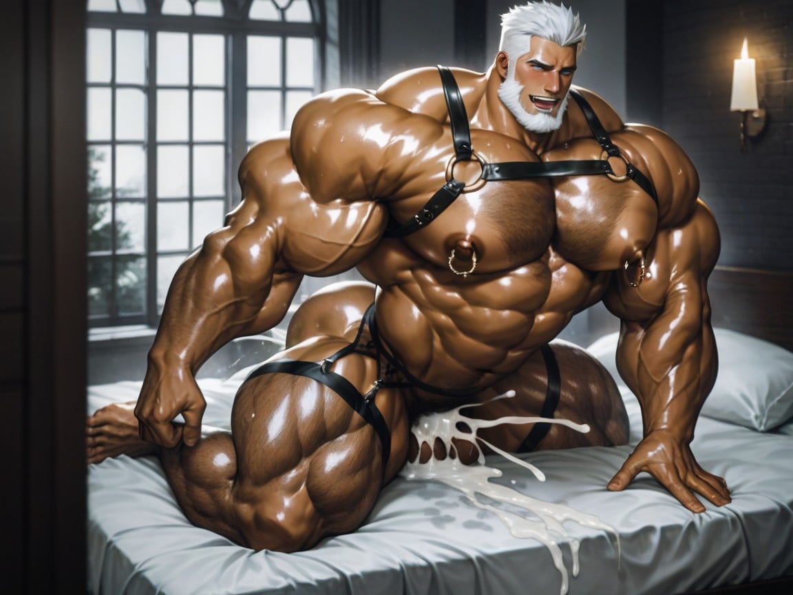 Semen In Pussy, Bodybuilder, Slicked AI Gay Porn