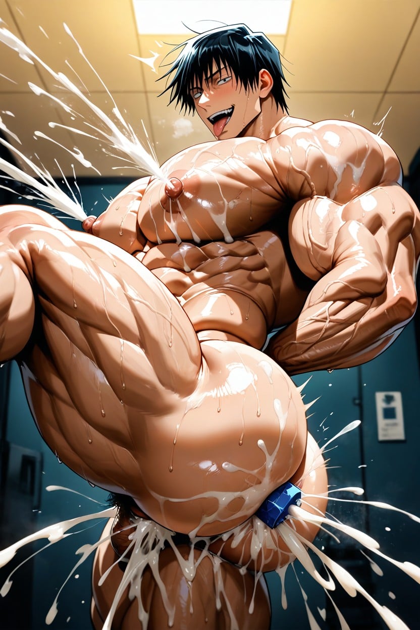 Very Muscular, Big Muscular Arms, Excessive Semen ゲイAIポルノ