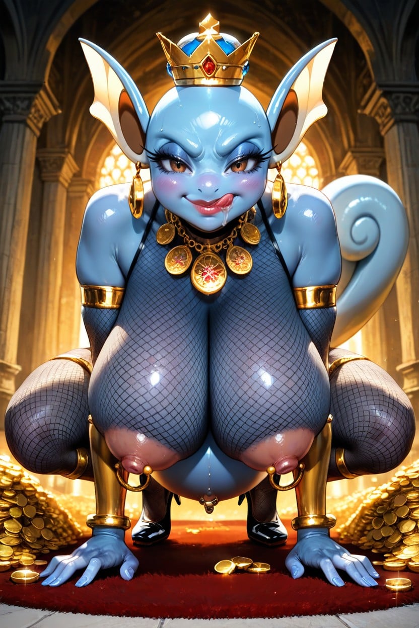 Hdr, Brown Eyes, Large Pile Of Gold Hentai AI Porn
