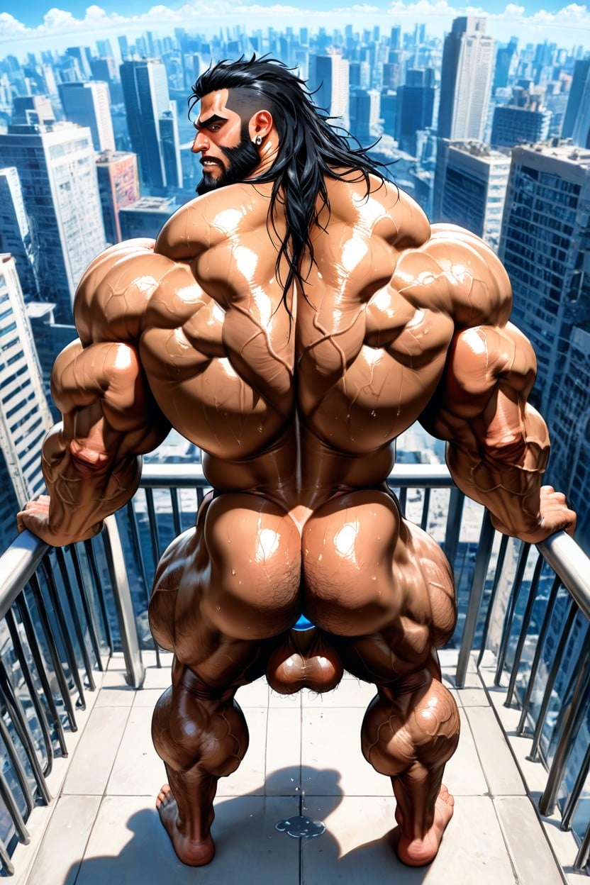 Drooling, Long Strong Neck, Big Adam's Apple ゲイAIポルノ