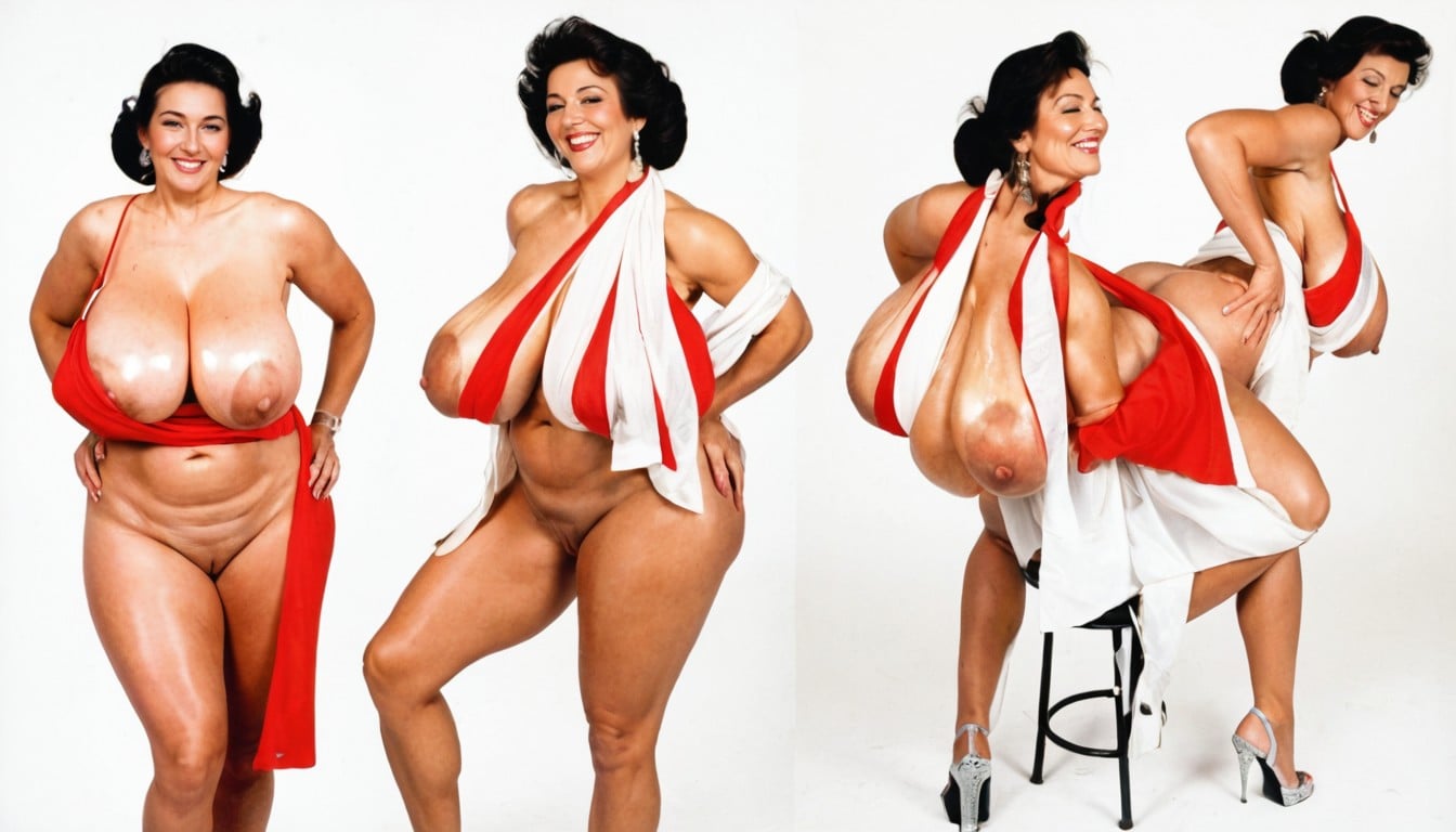 Gigantic Wide Hips, Black Hair, Granny AI Porn