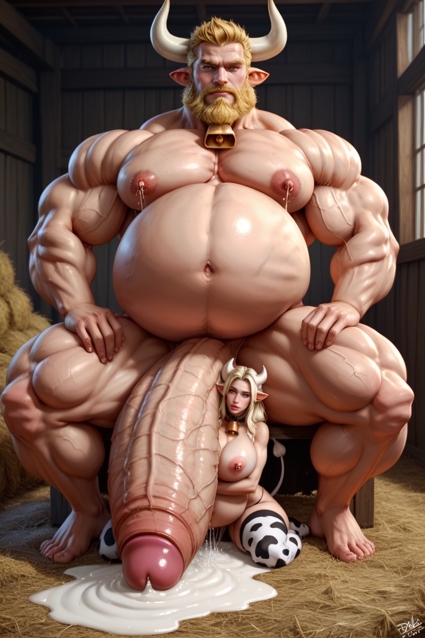 Hyper Monster Cock, Uncut Hyper Cock, Print Stockings Hentai AI Porn