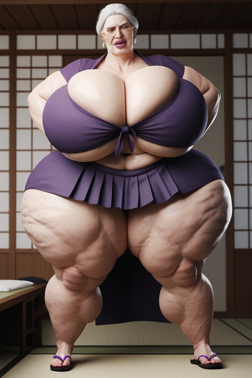 Colossal Ass, No Lipstick, Obese Woman AI Porn