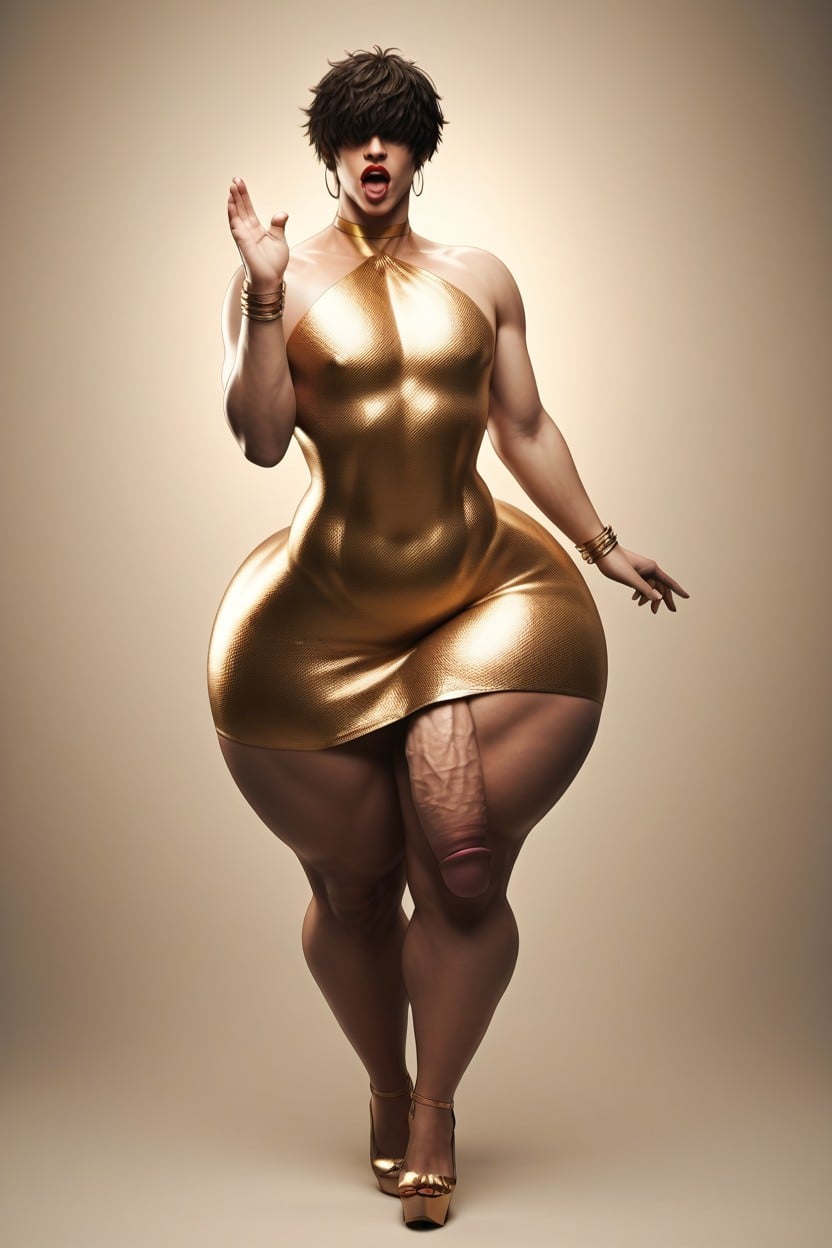 Thick Thighs, Lips Expansion, Open Mouth Porno IA Gay