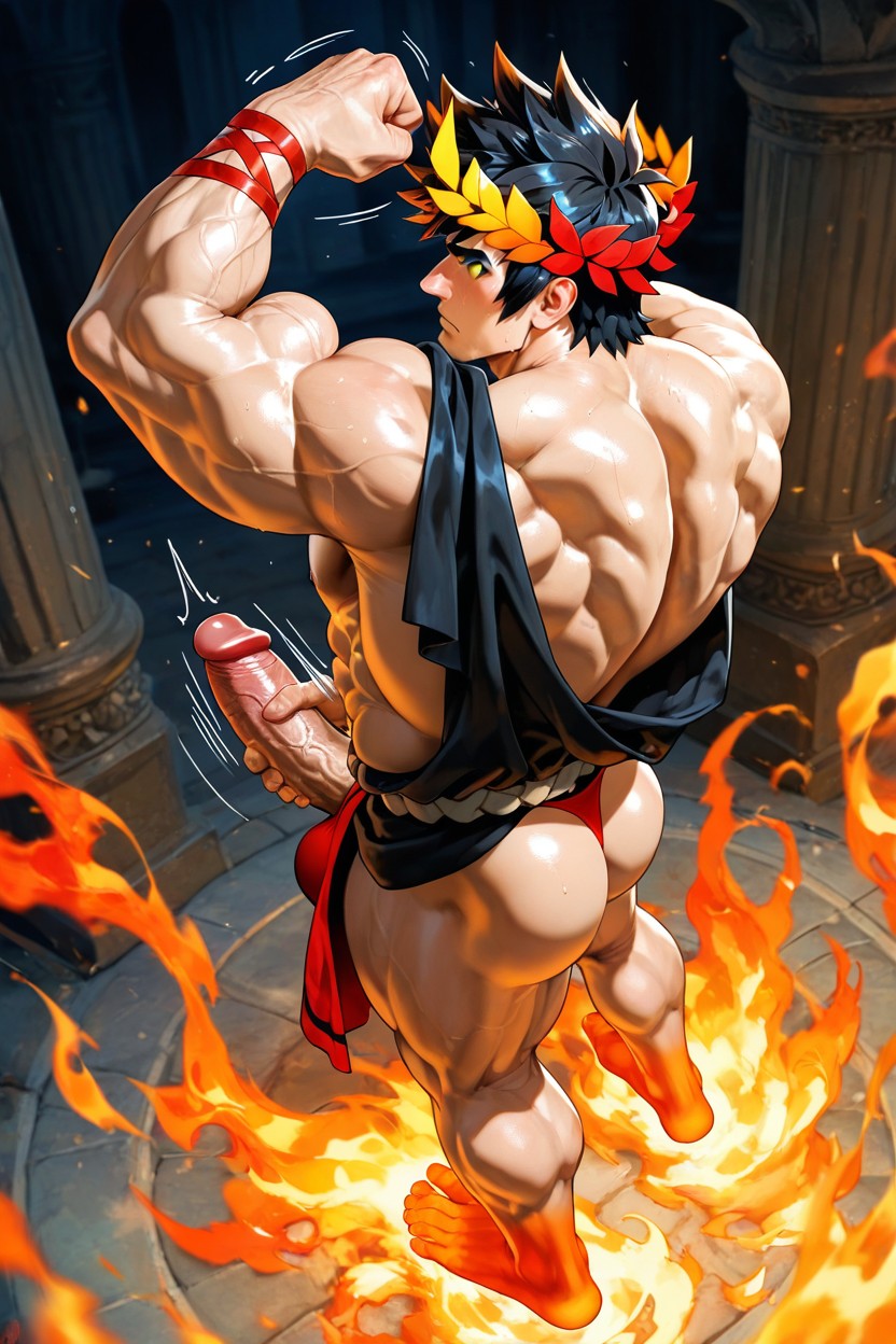 God Physique, Greek, Handsome AI Gay Porn